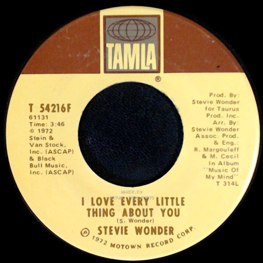 Stevie Wonder - Superwoman (Where Were You When I Needed You) / I Love Every Little Thing About You side B