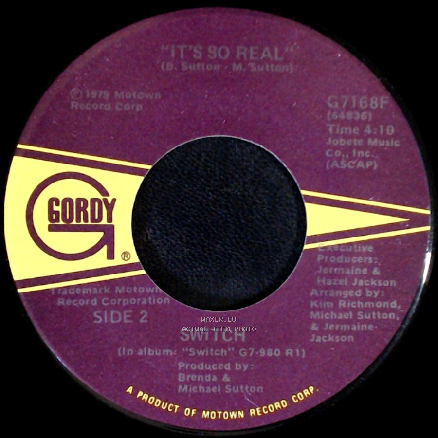 Gordy / Switch - Switch / It's So Real side B