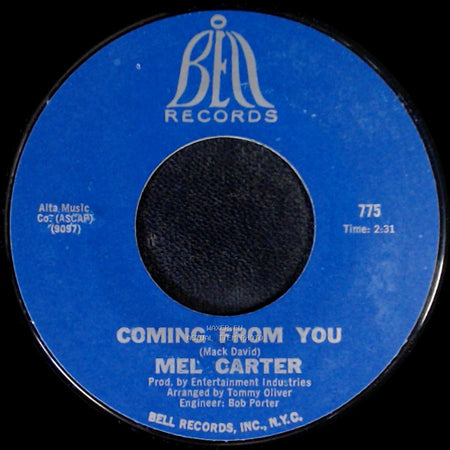 Mel Carter - Another Saturday Night / Coming From You side B