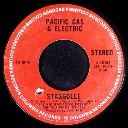Pacific Gas & Electric - Staggolee / Are You Ready? side A