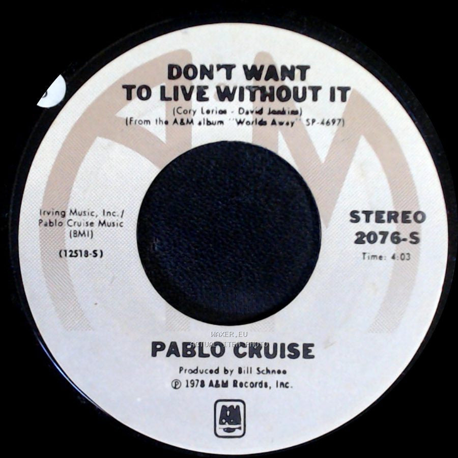 Pablo Cruise - Raging Fire / Don't Want To Live Without It side B
