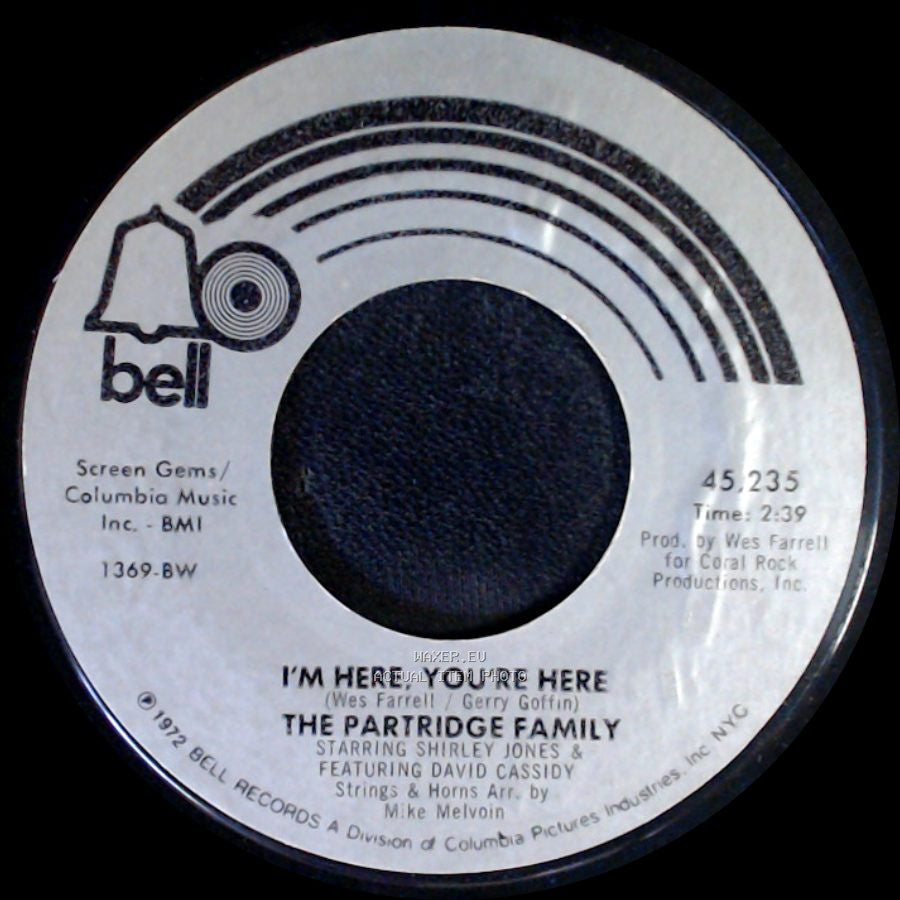 The Partridge Family - I'm Here, You're Here / Breaking Up Is Hard To Do side A