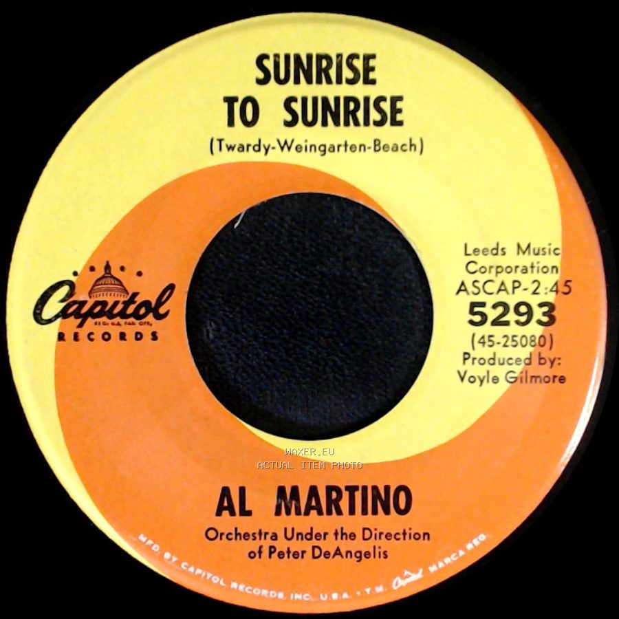 Al Martino - We Could / Sunrise To Sunrise side B