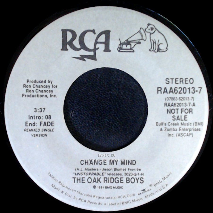 The Oak Ridge Boys - Change My Mind / Change My Mind side B