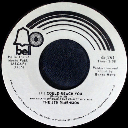 The 5Th Dimension - Tomorrow Belongs To The Children / If I Could Reach You side B