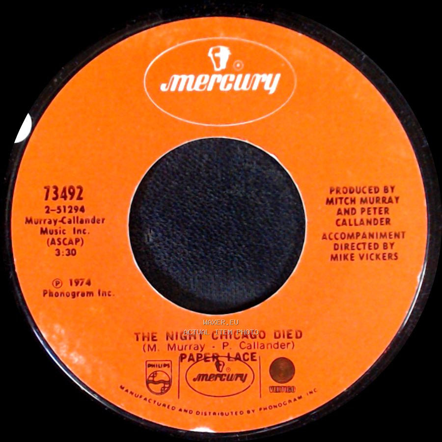 Paper Lace - The Night Chicago Died / Can You Get It When You Want It side A