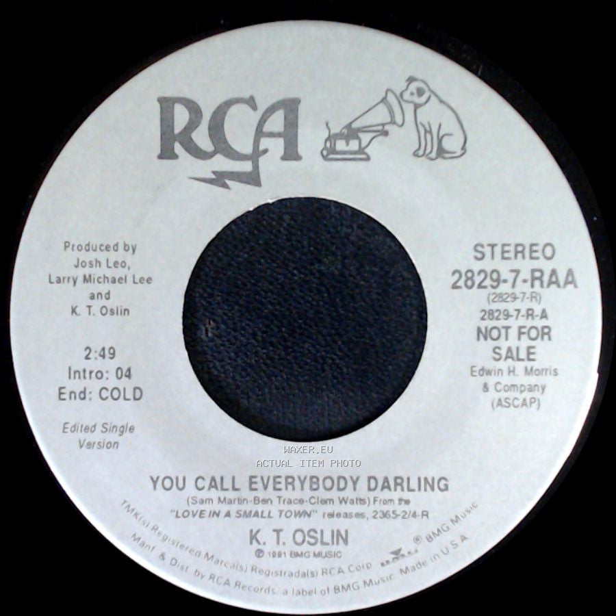 K. T. Oslin - You Call Everybody Darling / You Call Everybody Darling side B