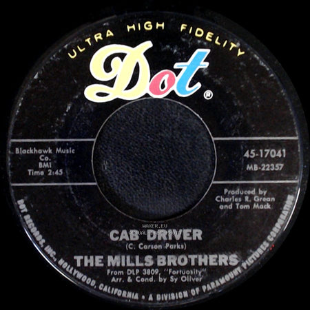 The Mills Brothers - Cab Driver / Furtuosity side A