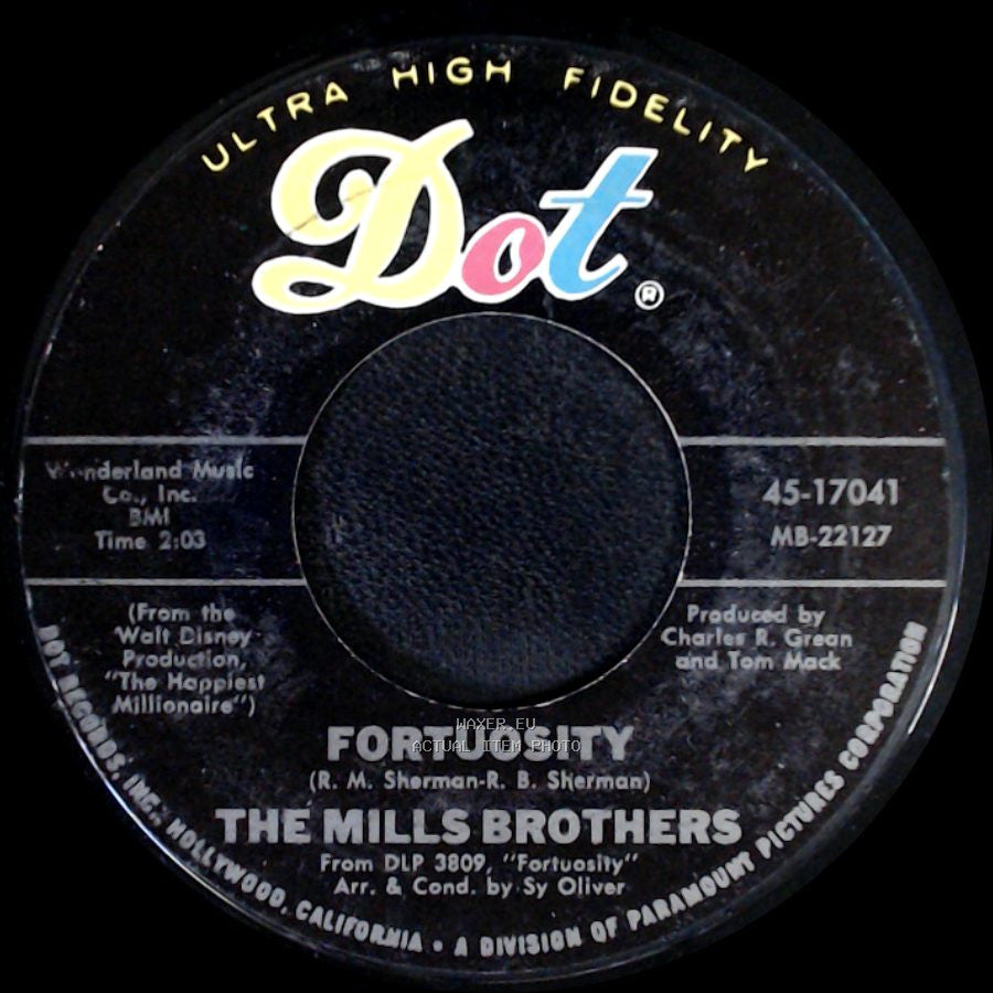 The Mills Brothers - Cab Driver / Furtuosity side B