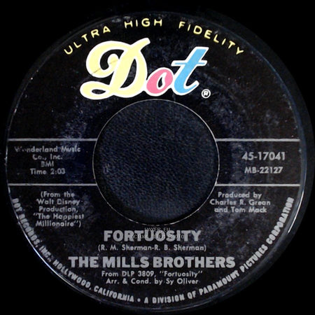 The Mills Brothers - Cab Driver / Furtuosity side B