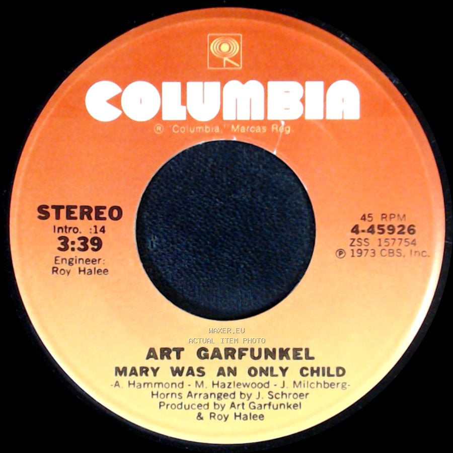 Art Garfunkel - All I Know / Mary Was An Only Child side B