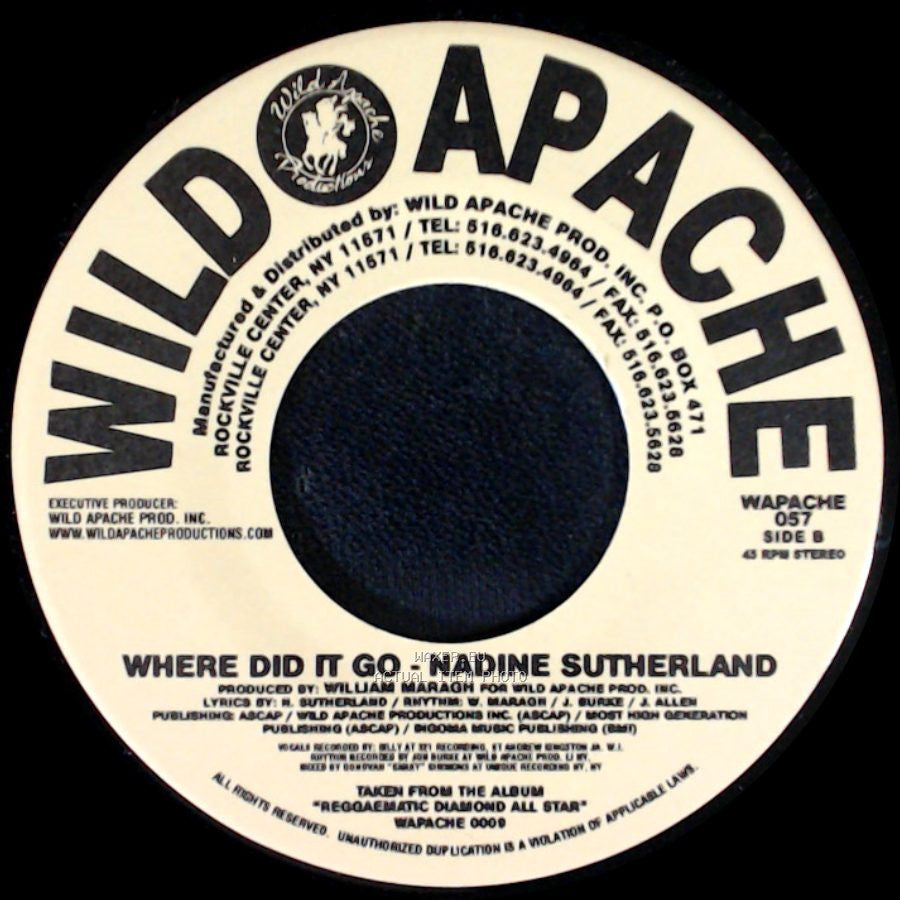 Thriller U / Nadine Sutherland - Just Leave / Where Did It Go side B