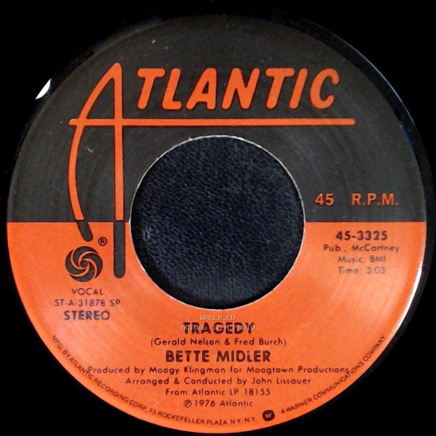 Bette Midler - Old Cape Cod / Tragedy side B