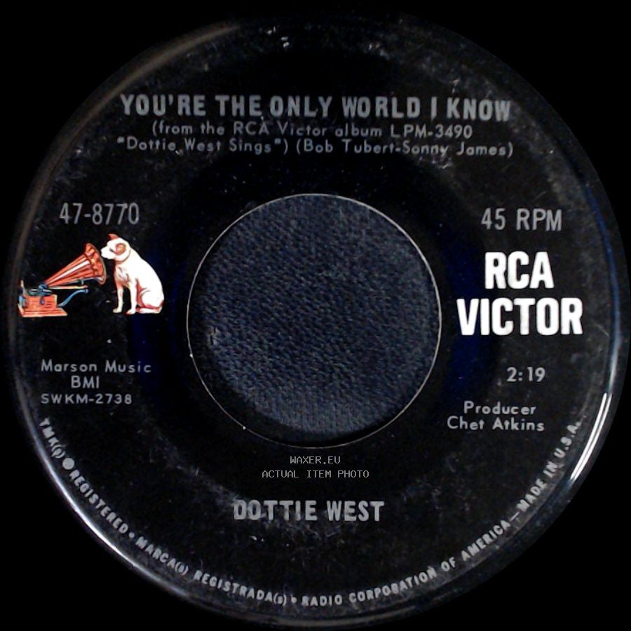 Dottie West - Would You Hold It Against Me / You're The Only World I Know side B