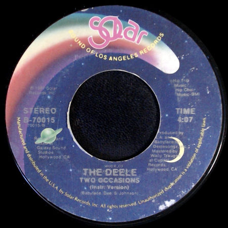 The Deele - Two Occasions (Vocal Version) / Two Occasions (Instr. Version) side B