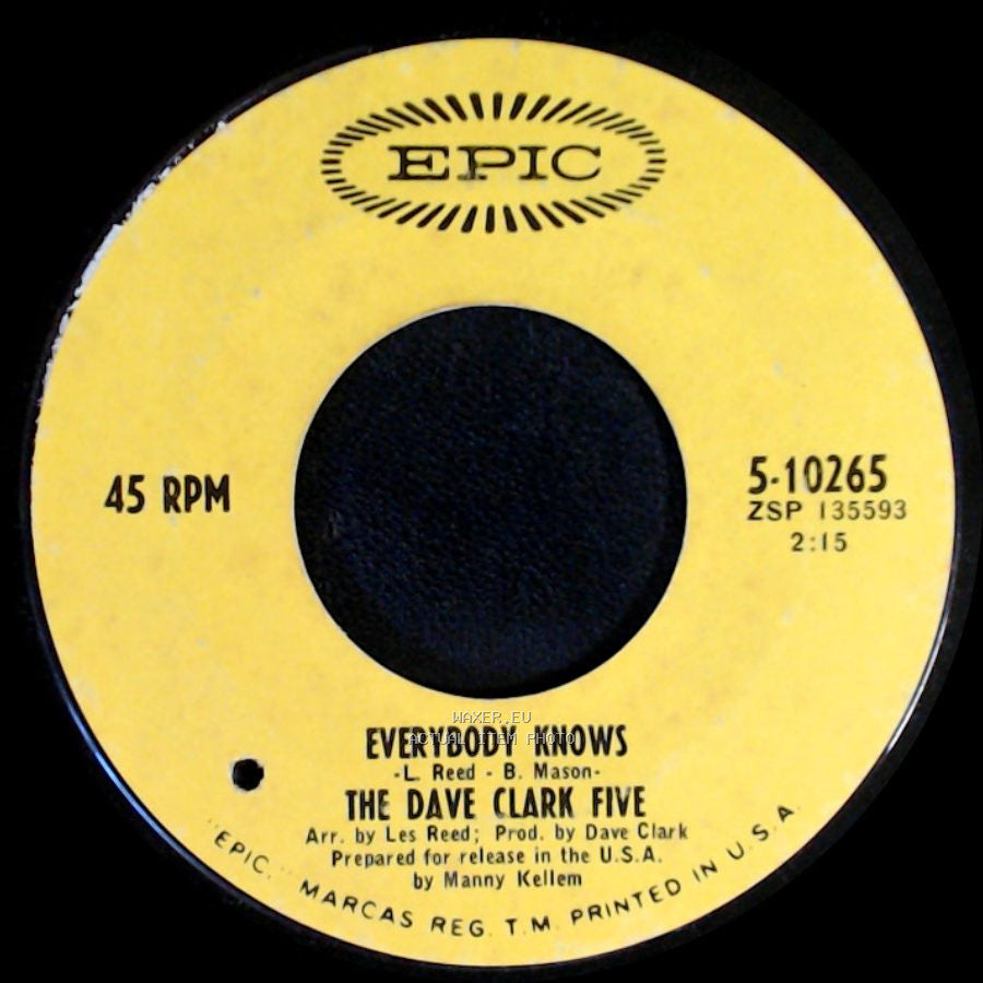 The Dave Clark Five - Inside And Out / Everybody Knows side B