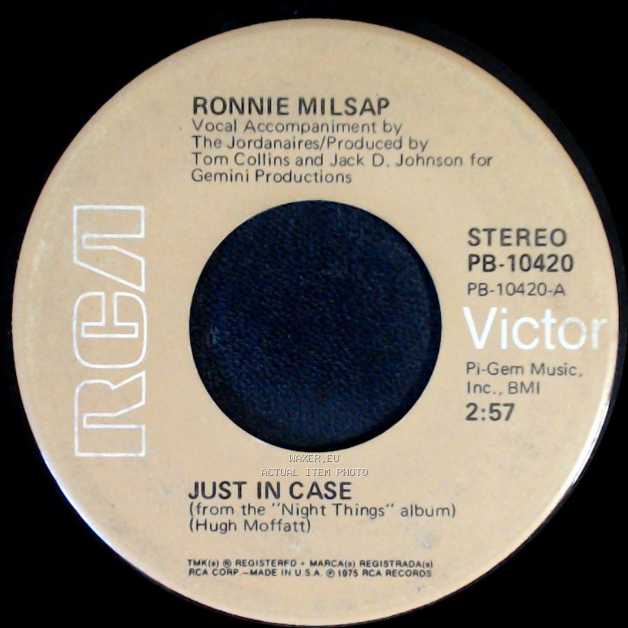 Ronnie Milsap - Just In Case / Remember To Remind Me (I'm Leaving) side A
