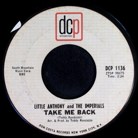 Little Anthony And The Imperials - Take Me Back / Our Song side A