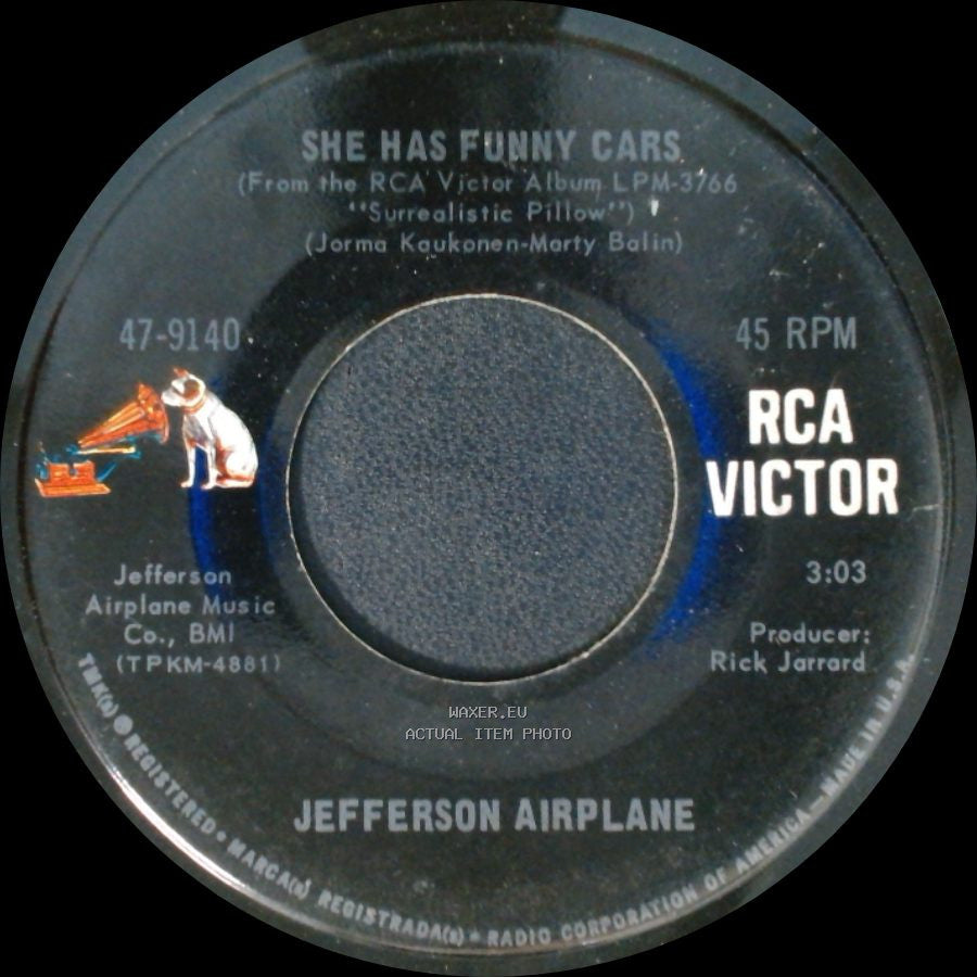Jefferson Airplane - Somebody To Love / She Has Funny Cars side B