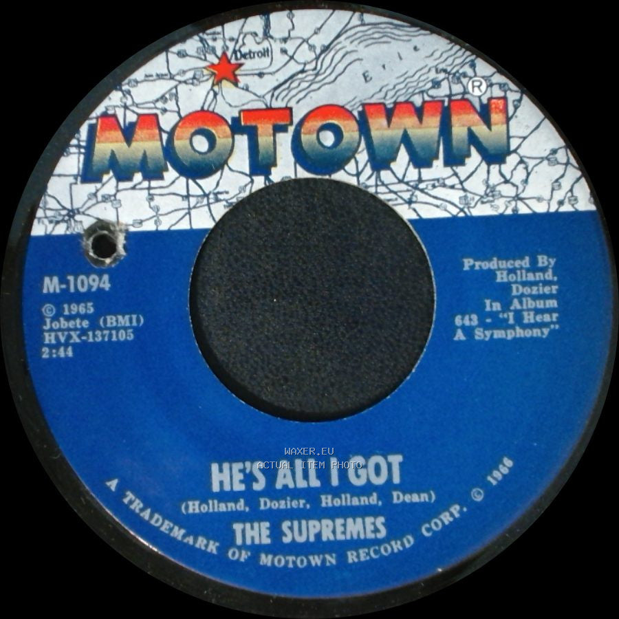 The Supremes - Love Is Like An Itching In My Heart / He's All I Got side B