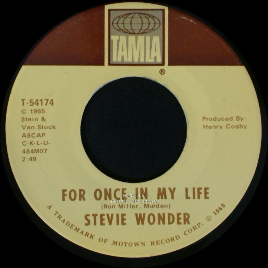 Stevie Wonder - For Once In My Life / Angie Girl side A