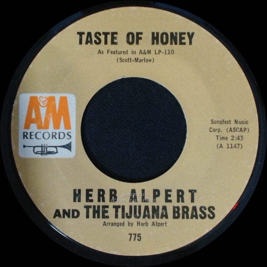 Herb Alpert And The Tijuana Brass - Taste Of Honey / 3Rd Man Theme side A
