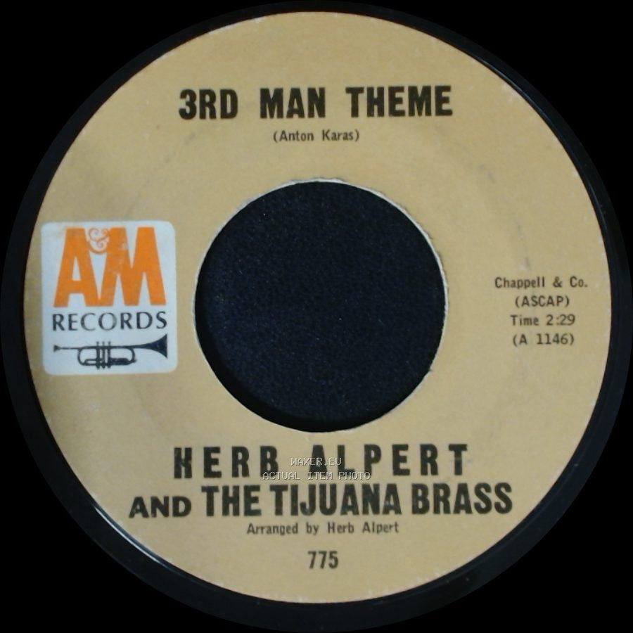 Herb Alpert And The Tijuana Brass - Taste Of Honey / 3Rd Man Theme side B