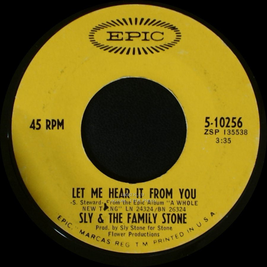 Sly & The Family Stone - Let Me Hear It From You / Dance To The Music side A