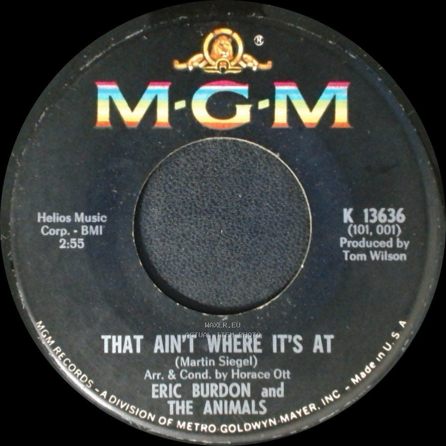 Eric Burdon And The Animals - Help Me Girl / That Ain't Where It's At side B