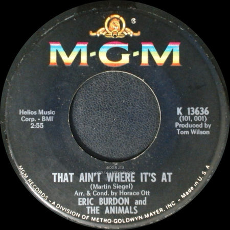 Eric Burdon And The Animals - Help Me Girl / That Ain't Where It's At side B