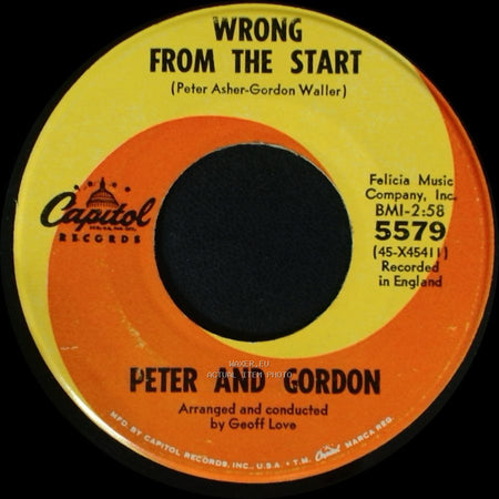 Peter And Gordon - Wrong From The Start / Woman side A