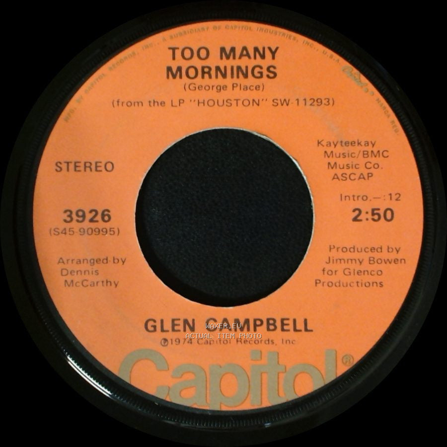 Glen Campbell - Bonaparte's Retreat / Too Many Mornings side B