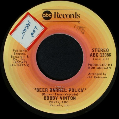 Bobby Vinton - Beer Barrel Polka / Dick And Jane side A