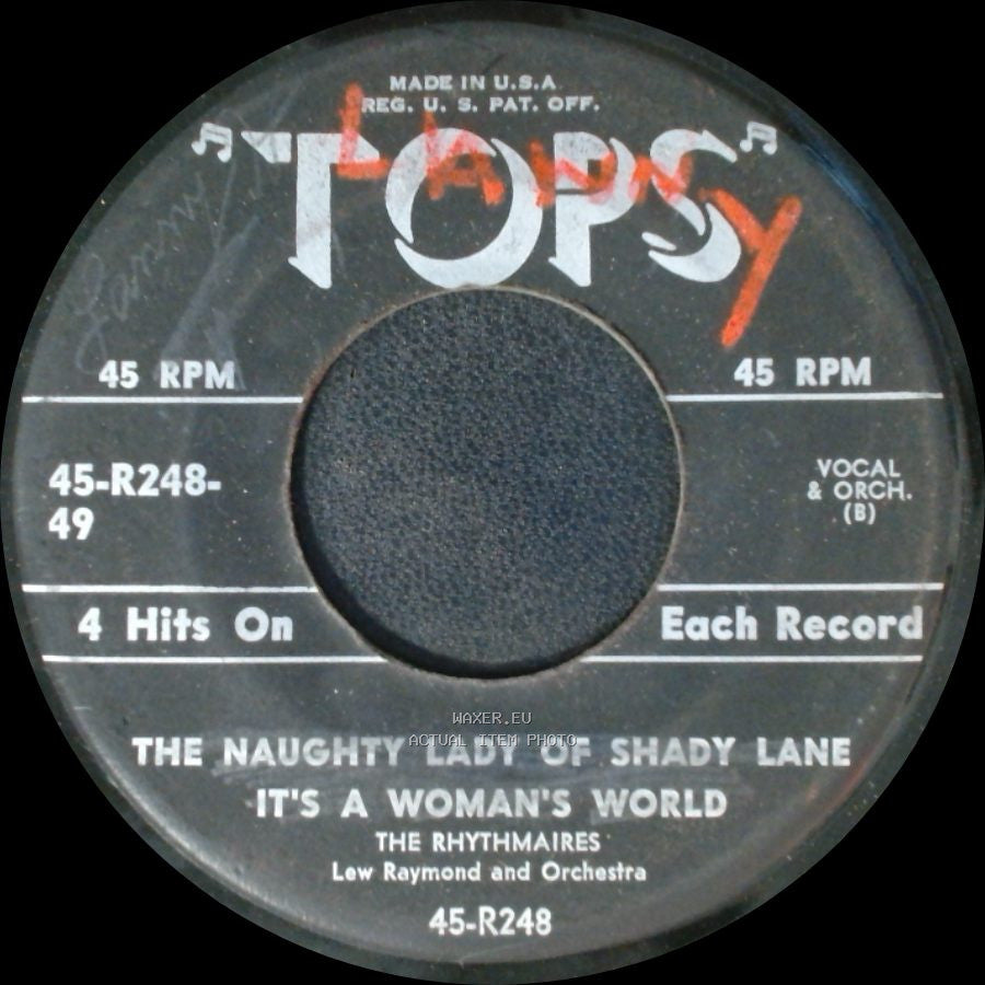 The Rhythmaires - The Naughty Lady Of Shady Lane / It's A Woman's World / Mr. Sandman / Hajji Baba side A