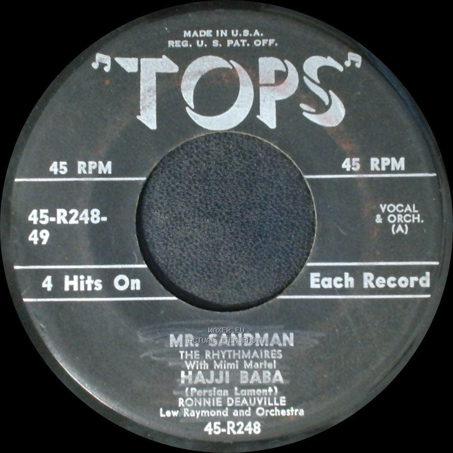 The Rhythmaires - The Naughty Lady Of Shady Lane / It's A Woman's World / Mr. Sandman / Hajji Baba side B