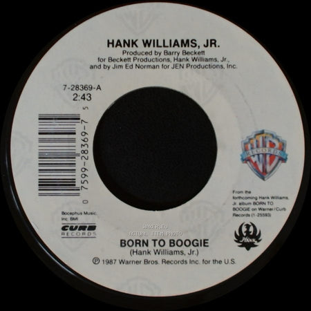Hank Williams, Jr. - Born To Boogie / What It Boils Down To side B