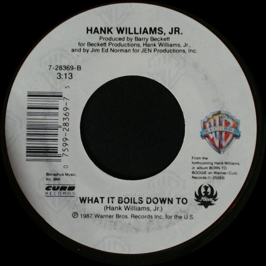 Hank Williams, Jr. - Born To Boogie / What It Boils Down To side A