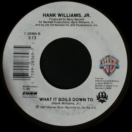 Hank Williams, Jr. - Born To Boogie / What It Boils Down To side A