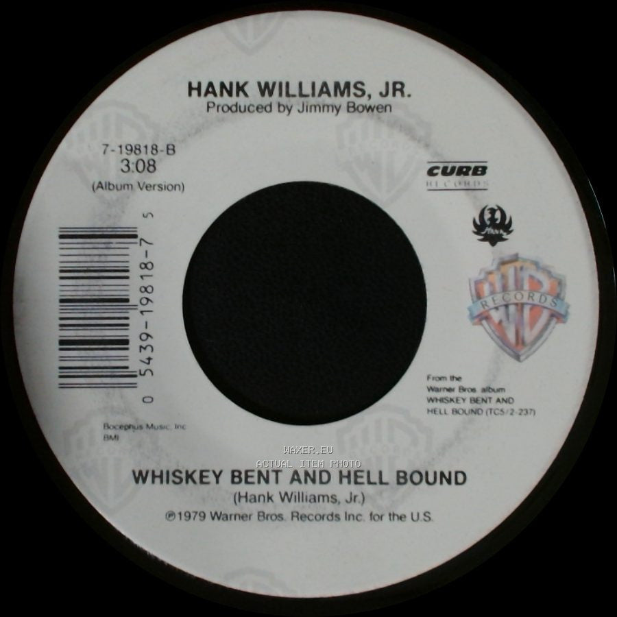 Hank Williams, Jr. - Man To Man / Whiskey Bent And Hell Bound side B