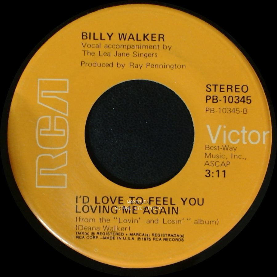 Billy Walker - I'd Love To Feel You Loving Me Again / If I'm Losing You side A