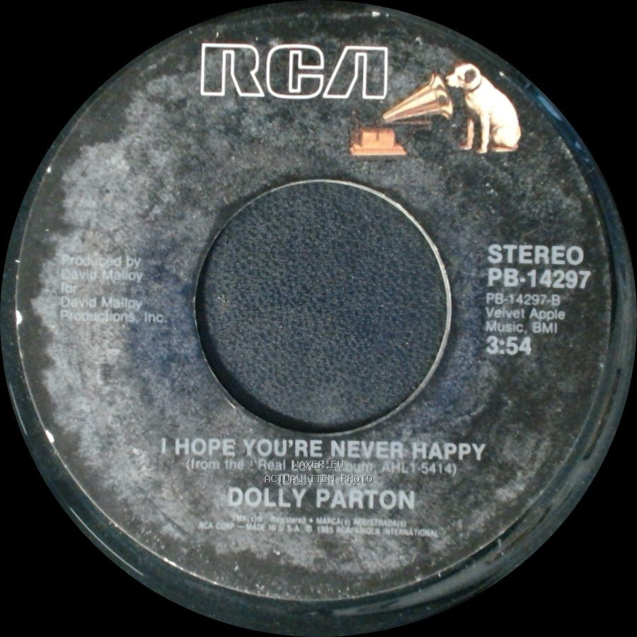 Dolly Parton - Tie Our Love (In A Double Knot) / I Hope You're Never Happy side B