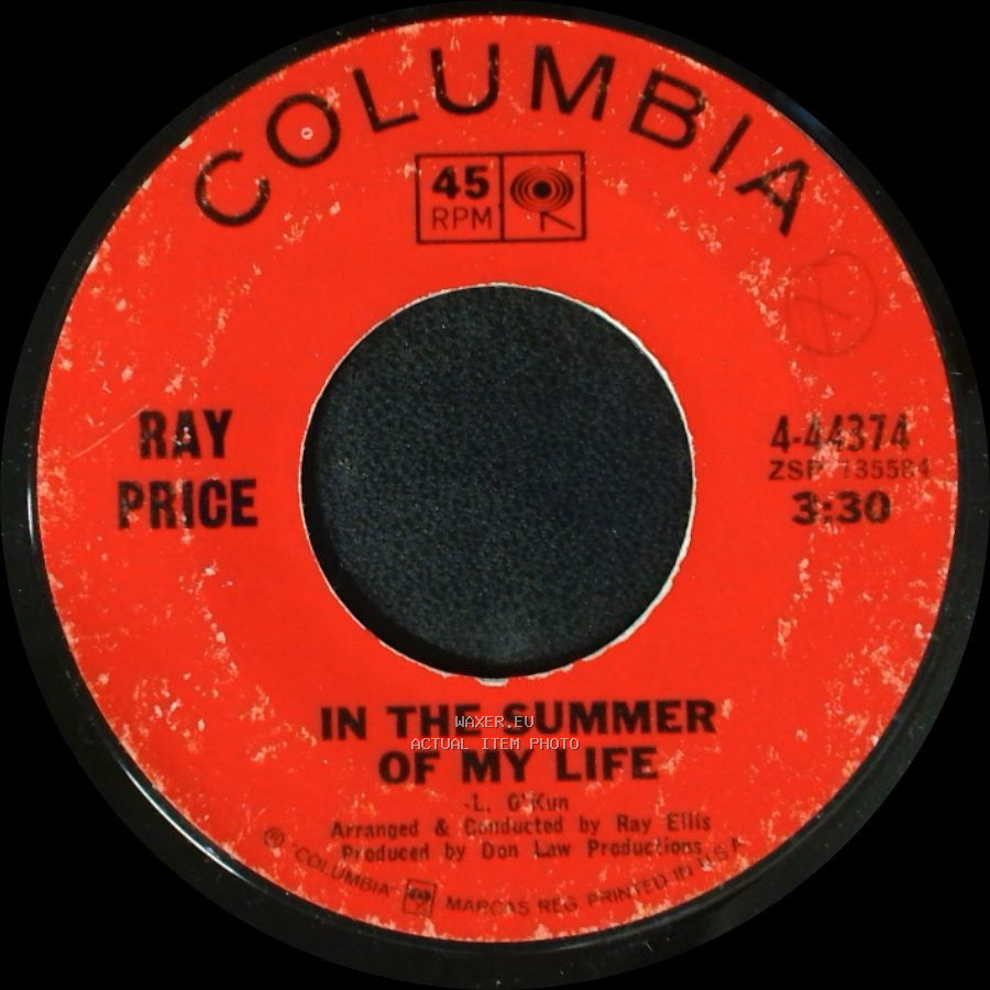 Ray Price - Take Me As I Am (Or Let Me Go) / In The Summer Of My Life side B