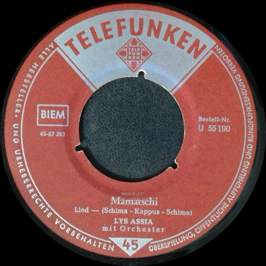 Lys Assia - Mamatschi / Wenn Die Glocken Hell Erklingen (The Three Bells) (Les Trois Cloches) side A