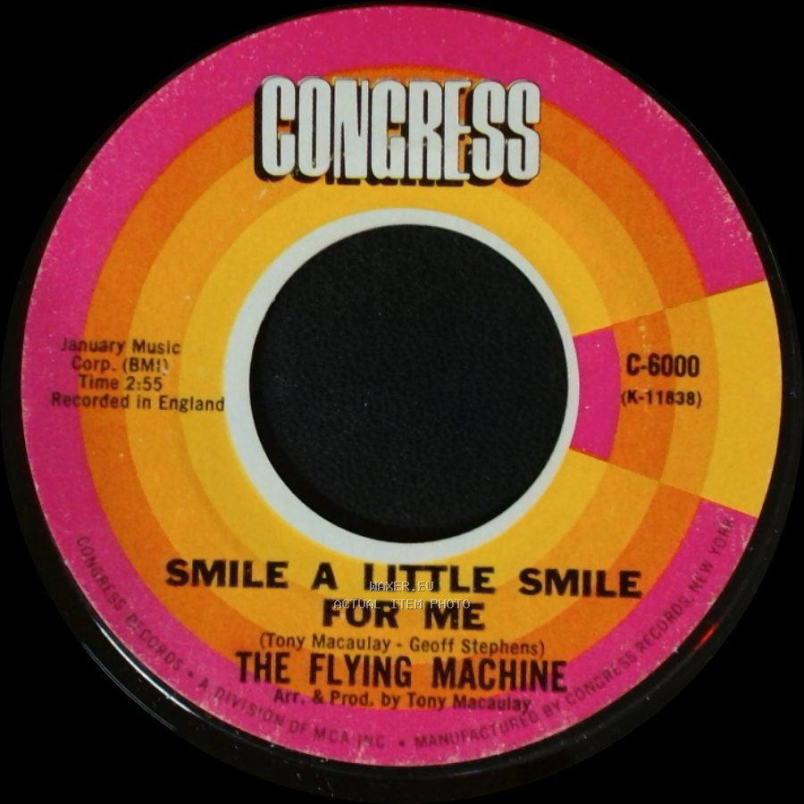 The Flying Machine - Smile A Little Smile For Me / Maybe We've Been Loving Too Long side A