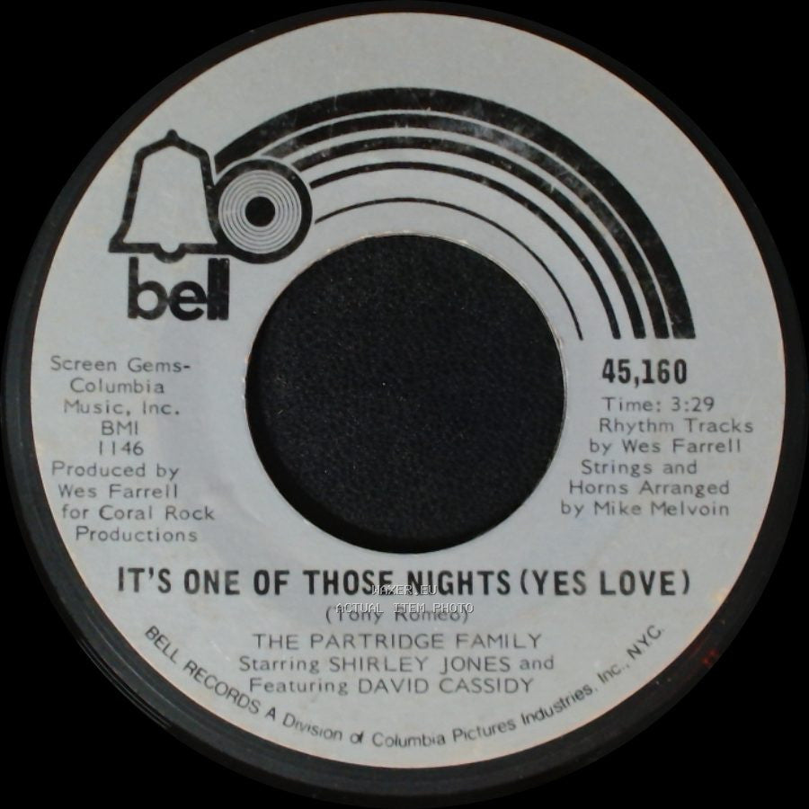 The Partridge Family - It's One Of Those Nights (Yes Love) / One Night Stand side A