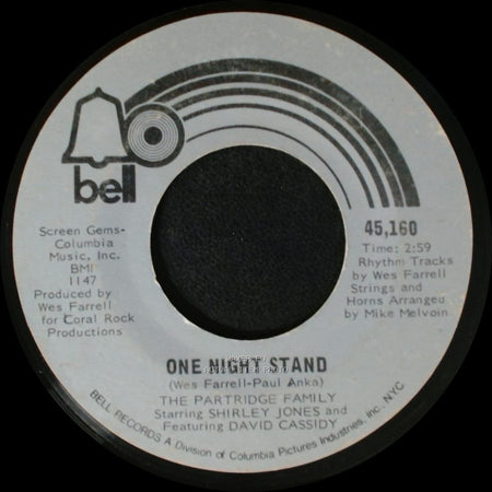 The Partridge Family - It's One Of Those Nights (Yes Love) / One Night Stand side B