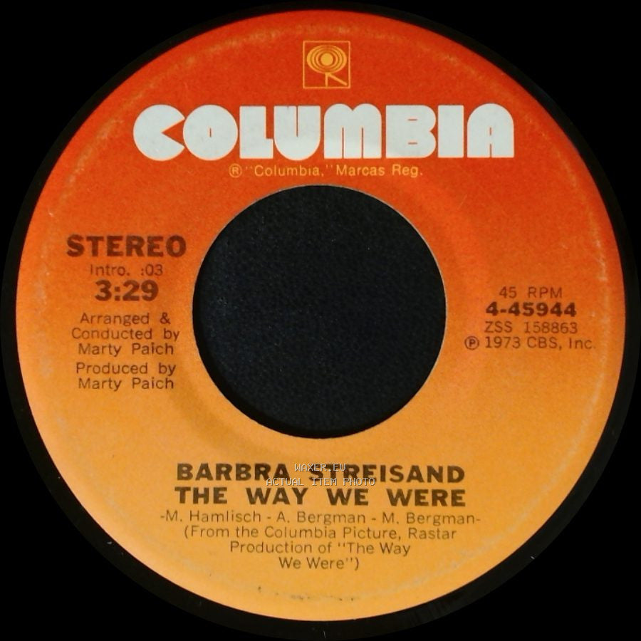 Barbra Streisand - What Are You Doing The Rest Of Your Life? / The Way We Were side B