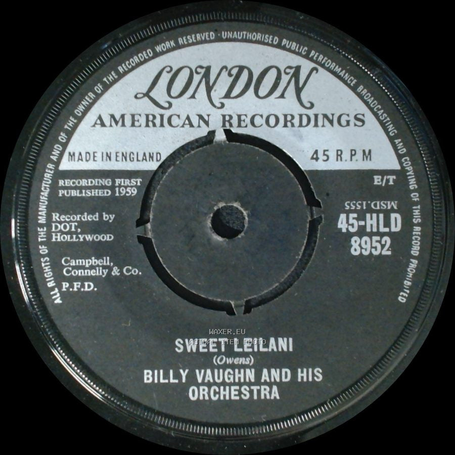 Billy Vaughn And His Orchestra - Sweet Leilani / Morgen (One More Sunrise) side A