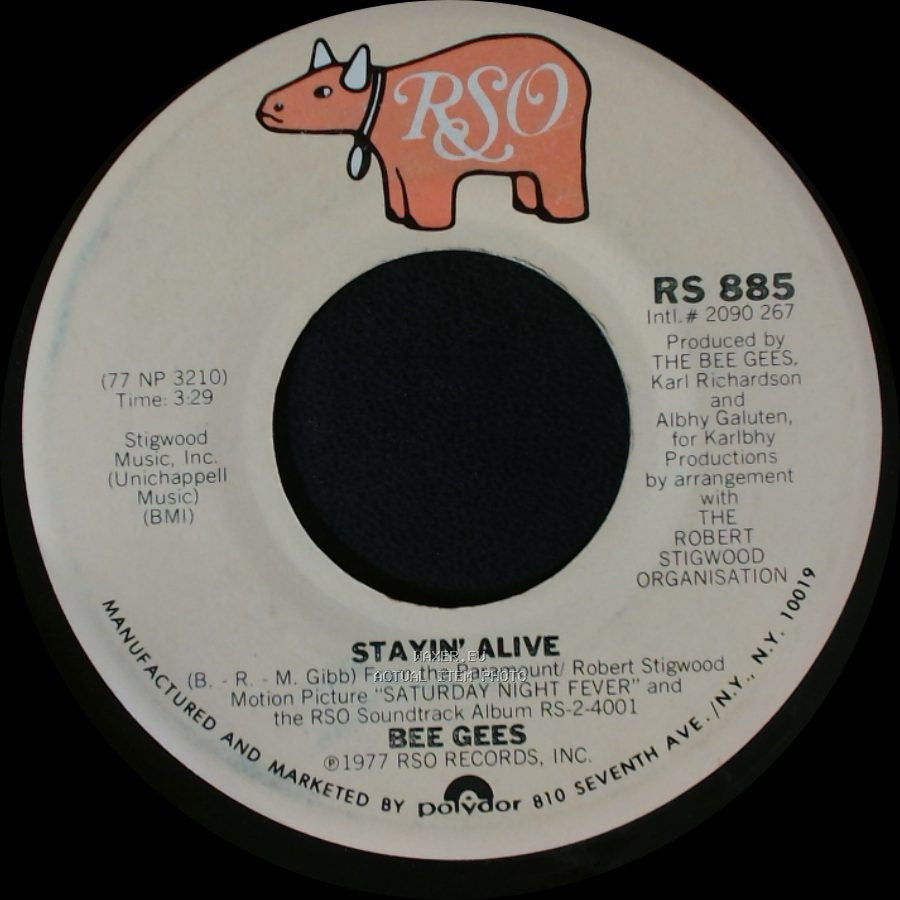 Bee Gees - Stayin' Alive / If I Can't Have You side A