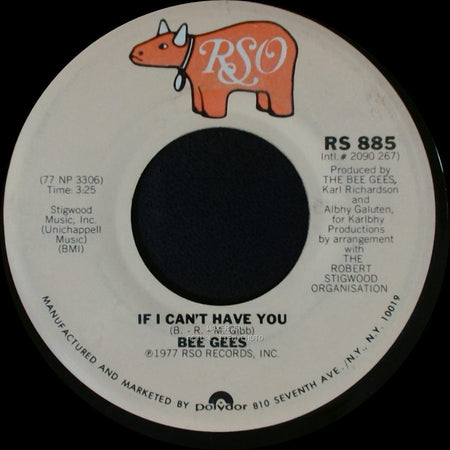 Bee Gees - Stayin' Alive / If I Can't Have You side B